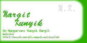 margit kunyik business card